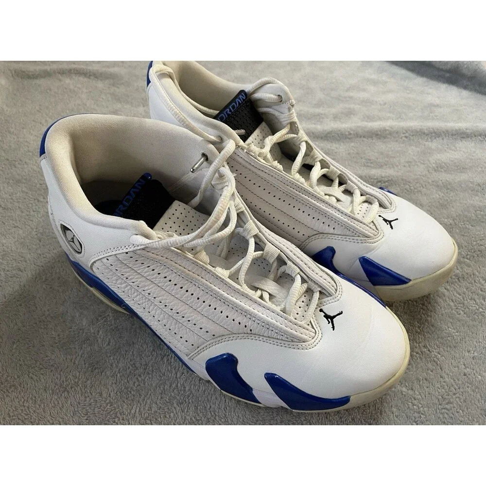 Jordan Air Jordan 14 Retro Hyper Royal 2020 Men's Sneakers White Blue 487471-104